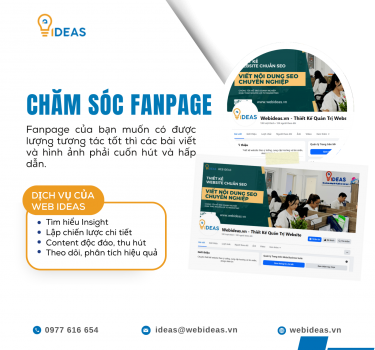 Web Ideas - Dịch vụ chăm sóc fanpage trọn gói uy tín, giá tốt nhất